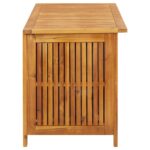 Boîte de rangement de jardin 113x50x58 cm Bois d'acacia solide – Image 3