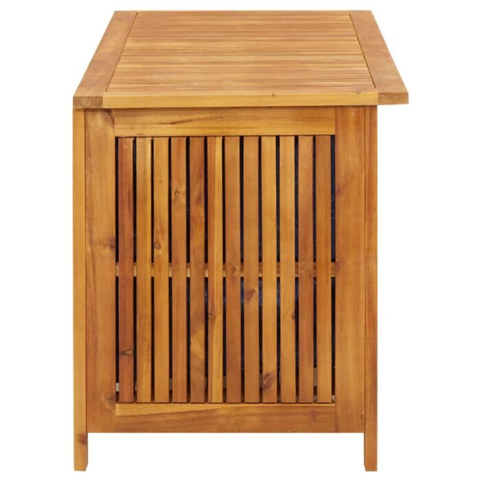 Boîte de rangement de jardin 113x50x58 cm Bois d'acacia solide – Image 3