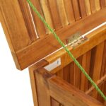 Boîte de rangement de jardin 113x50x58 cm Bois d'acacia solide – Image 5