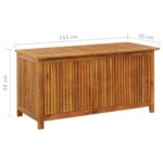 Boîte de rangement de jardin 113x50x58 cm Bois d'acacia solide – Image 7