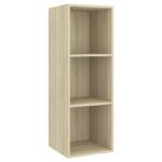Ensemble de meuble TV 3 pcs Chêne sonoma Bois d'ingénierie – Image 3