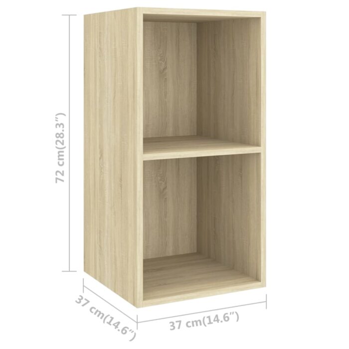 Ensemble de meuble TV 3 pcs Chêne sonoma Bois d'ingénierie – Image 4