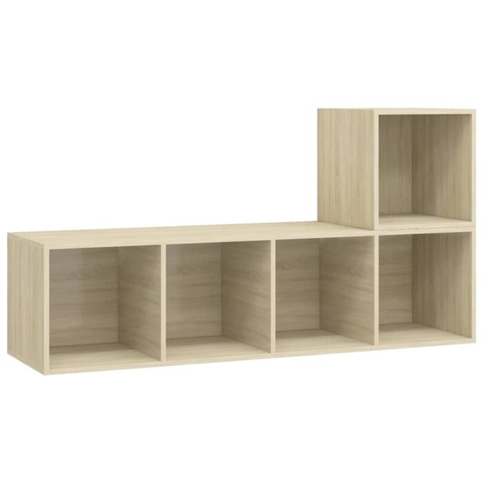 Ensemble de meubles TV 2 pcs Chêne sonoma Bois d'ingénierie – Image 2