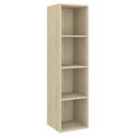 Ensemble de meubles TV 2 pcs Chêne sonoma Bois d'ingénierie – Image 4