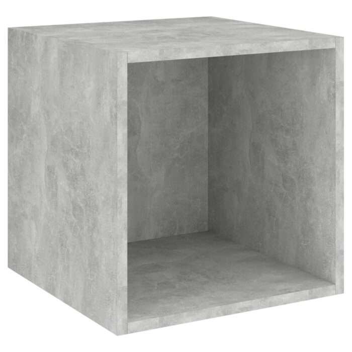Ensemble de meuble TV 4 pcs Gris béton Bois d'ingénierie – Image 2