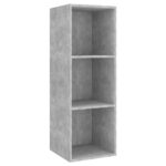 Ensemble de meubles TV 4 pcs Gris béton Bois d'ingénierie – Image 3