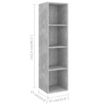 Meubles TV muraux 4 pcs Gris béton Bois d'ingénierie – Image 3