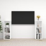 Meubles TV 2 pcs Blanc 107x35x37 cm Bois d'ingénierie