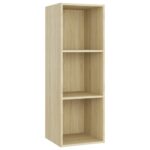 Meubles TV 2 pcs Chêne sonoma 107x35x37 cm Bois d'ingénierie – Image 5
