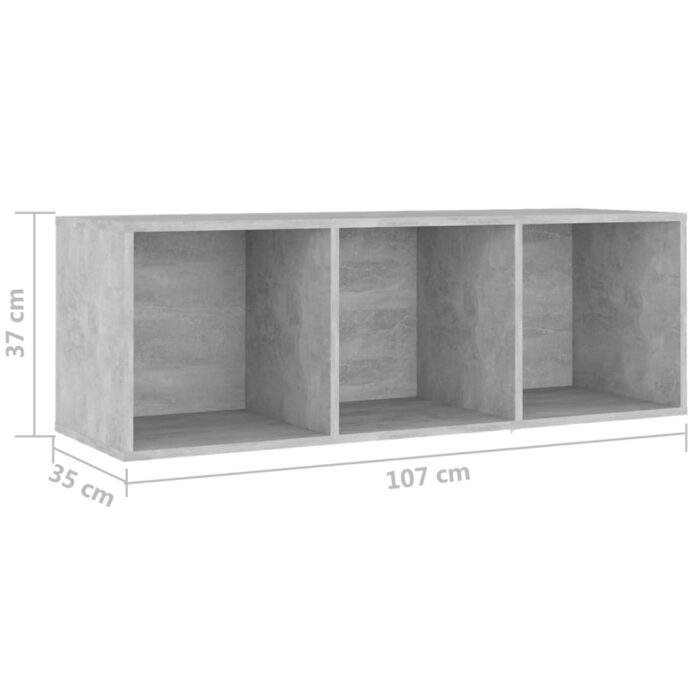 Meubles TV 2 pcs Gris béton 107x35x37 cm Bois d'ingénierie – Image 7