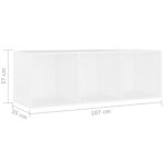 Meubles TV 2 pcs Blanc 107x35x37 cm Bois d'ingénierie – Image 6