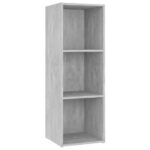 Meubles TV 2 pcs Gris béton 107x35x37 cm Bois d'ingénierie – Image 4