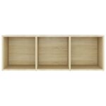 Meubles TV 3 pcs Chêne sonoma 107x35x37 cm Bois d'ingénierie – Image 3