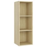 Meubles TV 3 pcs Chêne sonoma 107x35x37 cm Bois d'ingénierie – Image 4