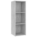 Meubles TV 3 pcs Gris béton 107x35x37 cm Bois d'ingénierie – Image 4