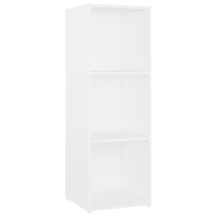 Meubles TV 4 pcs Blanc 107x35x37 cm Bois d'ingénierie – Image 4