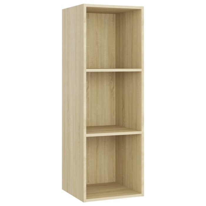 Meubles TV 4 pcs Chêne sonoma 107x35x37 cm Bois d'ingénierie – Image 4