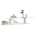 Étagère TV murale Blanc 125x18x23 cm Bois d’ingénierie – Image 2