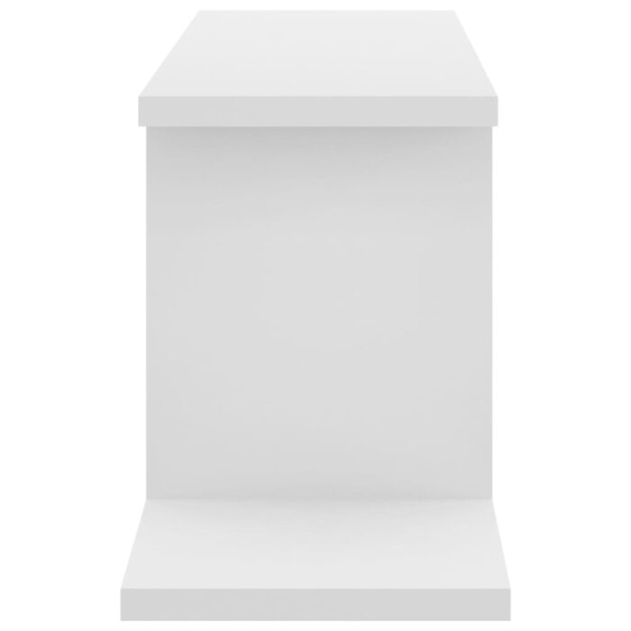 Étagère TV murale Blanc 125x18x23 cm Bois d’ingénierie – Image 4