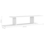 Étagère TV murale Blanc 125x18x23 cm Bois d’ingénierie – Image 5