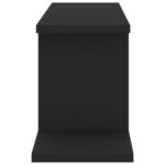 Étagère TV murale Noir 125x18x23 cm Bois d’ingénierie – Image 4