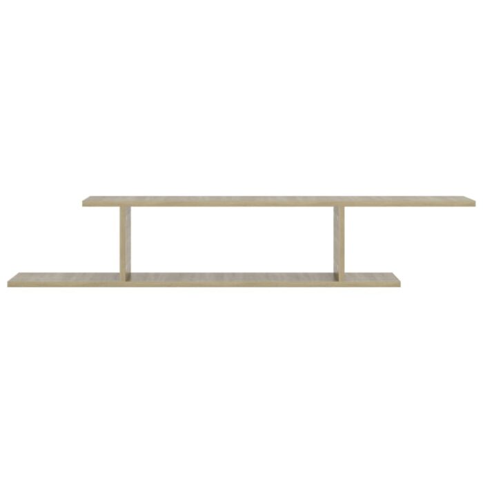 Étagère TV murale Chêne Sonoma 125x18x23 cm Bois d’ingénierie – Image 3