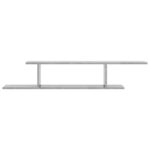 Étagère TV murale Gris béton 125x18x23 cm Bois d’ingénierie – Image 3