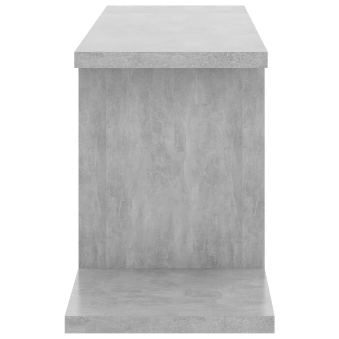 Étagère TV murale Gris béton 125x18x23 cm Bois d’ingénierie – Image 4