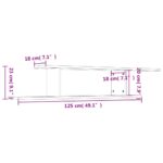 Étagère TV murale Gris béton 125x18x23 cm Bois d’ingénierie – Image 6