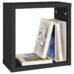 Étagères cube murales 2 pcs noir 30x15x30 cm – Image 2