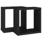 Étagères cube murales 2 pcs noir 30x15x30 cm – Image 3