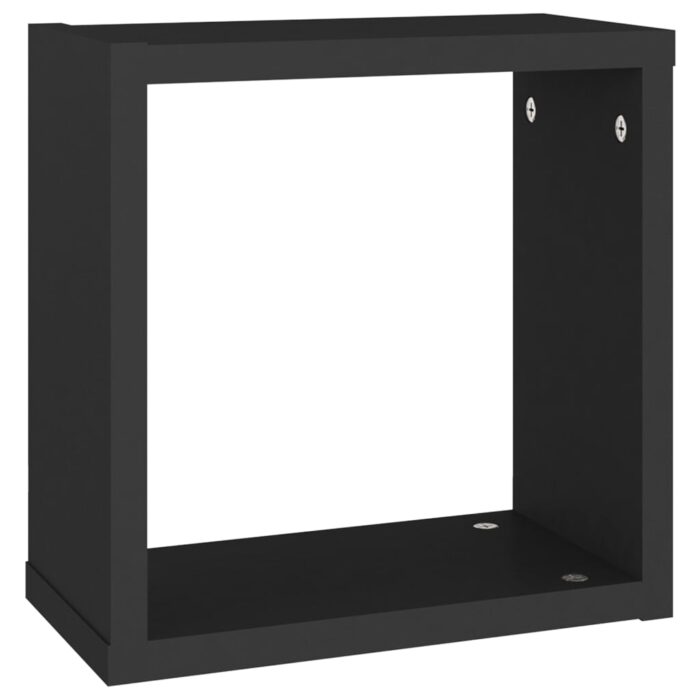 Étagères cube murales 2 pcs noir 30x15x30 cm – Image 5
