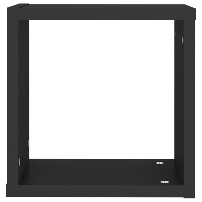 Étagères cube murales 2 pcs noir 30x15x30 cm – Image 6