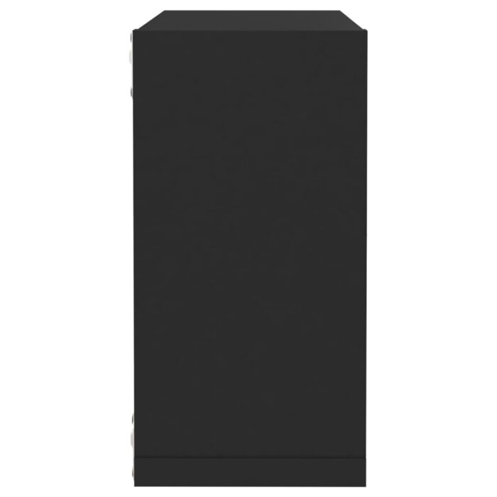 Étagères cube murales 2 pcs noir 30x15x30 cm – Image 7