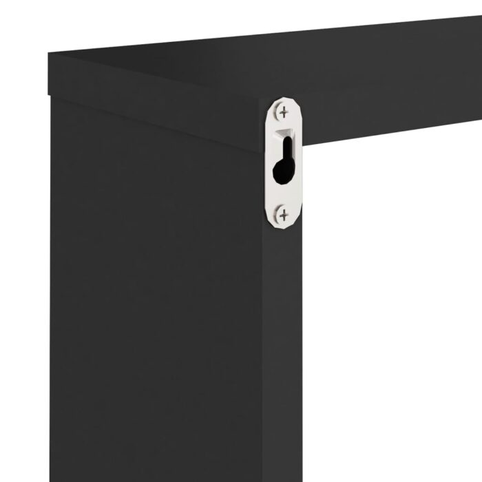 Étagères cube murales 2 pcs noir 30x15x30 cm – Image 8