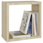 Étagères cube murales 4 pcs Chêne sonoma 30x15x30 cm – Image 2