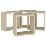 Étagères cube murales 4 pcs Chêne sonoma 30x15x30 cm – Image 4