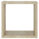 Étagères cube murales 4 pcs Chêne sonoma 30x15x30 cm – Image 6
