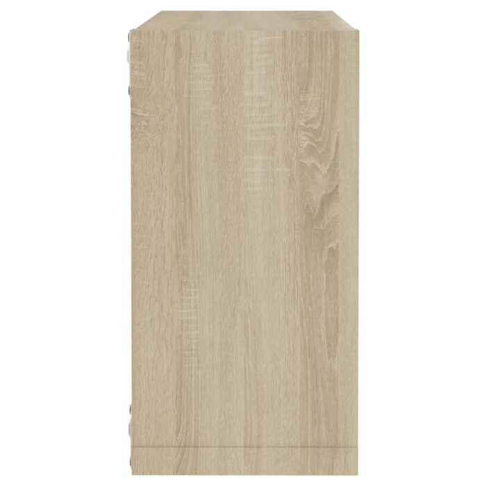 Étagères cube murales 4 pcs Chêne sonoma 30x15x30 cm – Image 7