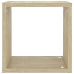 Étagères cube murales 2 pcs Chêne sonoma 26x15x26 cm – Image 6