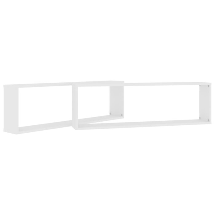 Étagères cube murales 2 pcs blanc 100x15x30cm bois d'ingénierie – Image 3