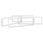 Étagères cube murales 4 pcs Blanc 100x15x30cm bois d'ingénierie – Image 3