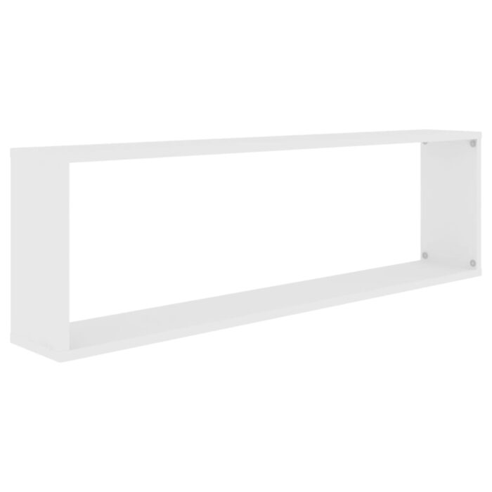 Étagères cube murales 4 pcs Blanc 100x15x30cm bois d'ingénierie – Image 4