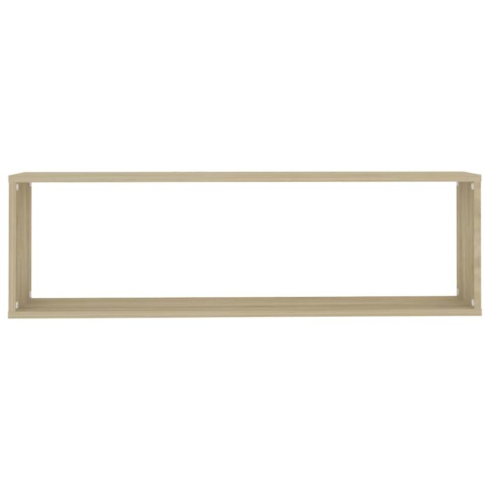 Étagères cube murales 2 pcs chêne sonoma bois d'ingénierie – Image 6