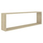 Étagères cube murales 4 pcs chêne sonoma bois d'ingénierie – Image 4
