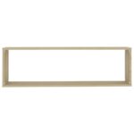 Étagères cube murales 4 pcs chêne sonoma bois d'ingénierie – Image 6
