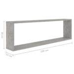 Étagères cube murales 2 pcs gris béton bois d'ingénierie – Image 7