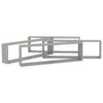 Étagères cube murales 4 pcs gris béton bois d'ingénierie – Image 3