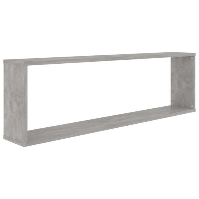 Étagères cube murales 4 pcs gris béton bois d'ingénierie – Image 4