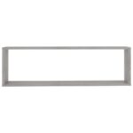 Étagères cube murales 4 pcs gris béton bois d'ingénierie – Image 5